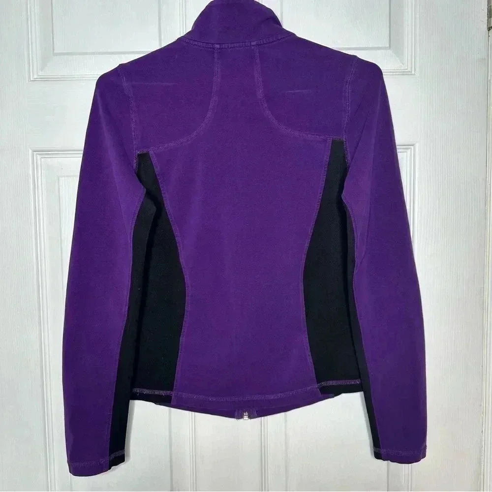 Smart Set Sweatshirt Zip Up Purple & Black  Size Small - Picture 13 of 16